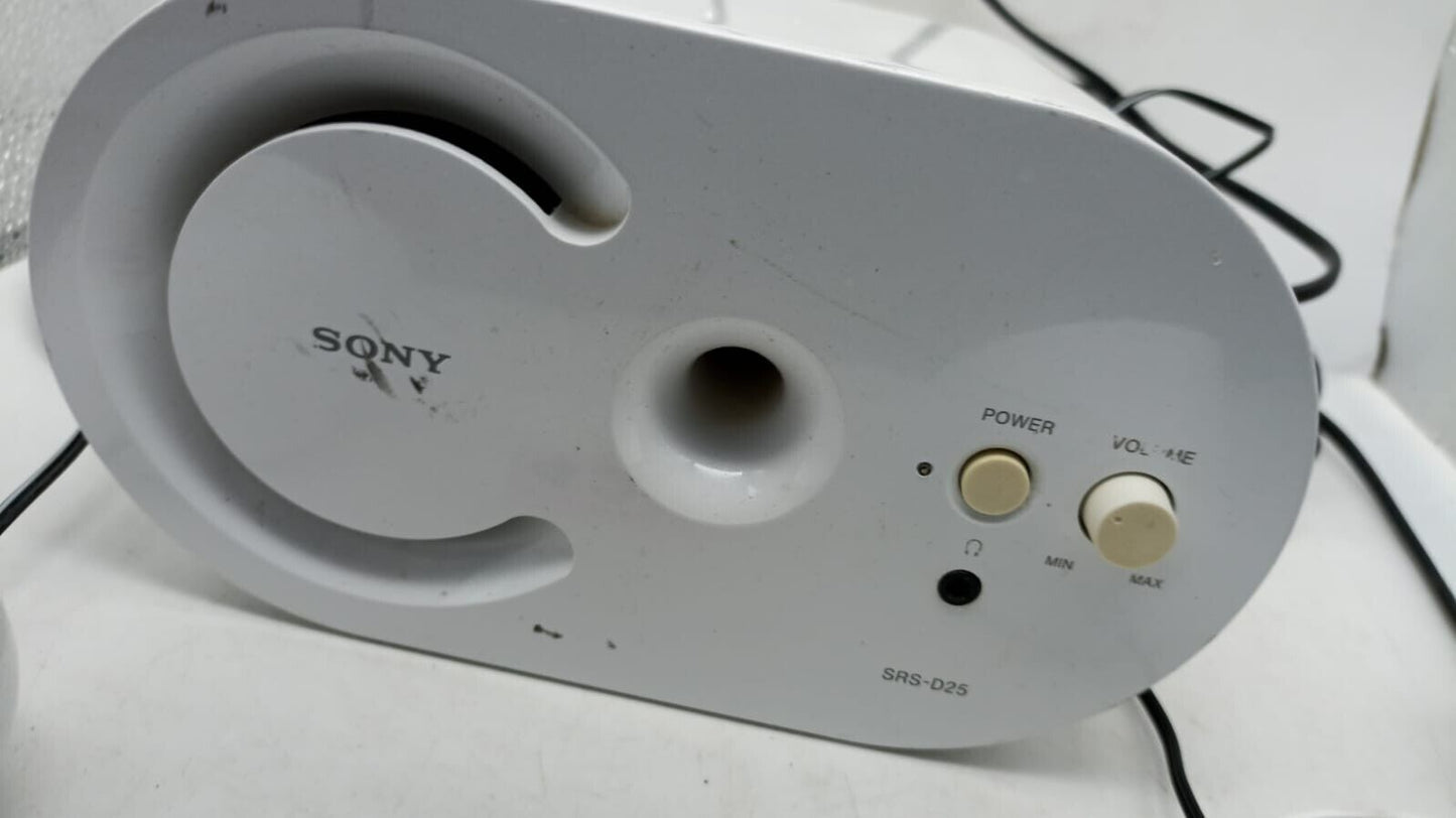 Sony SRS-D25 Active Computer Speaker System Wired. Sub + Left and Right Speakers