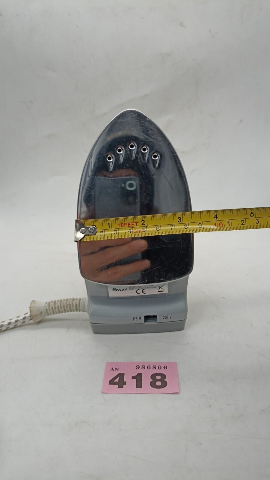 Swan Travel Iron SI3070N 900W Dual Voltage White & Purple Tested Working Used