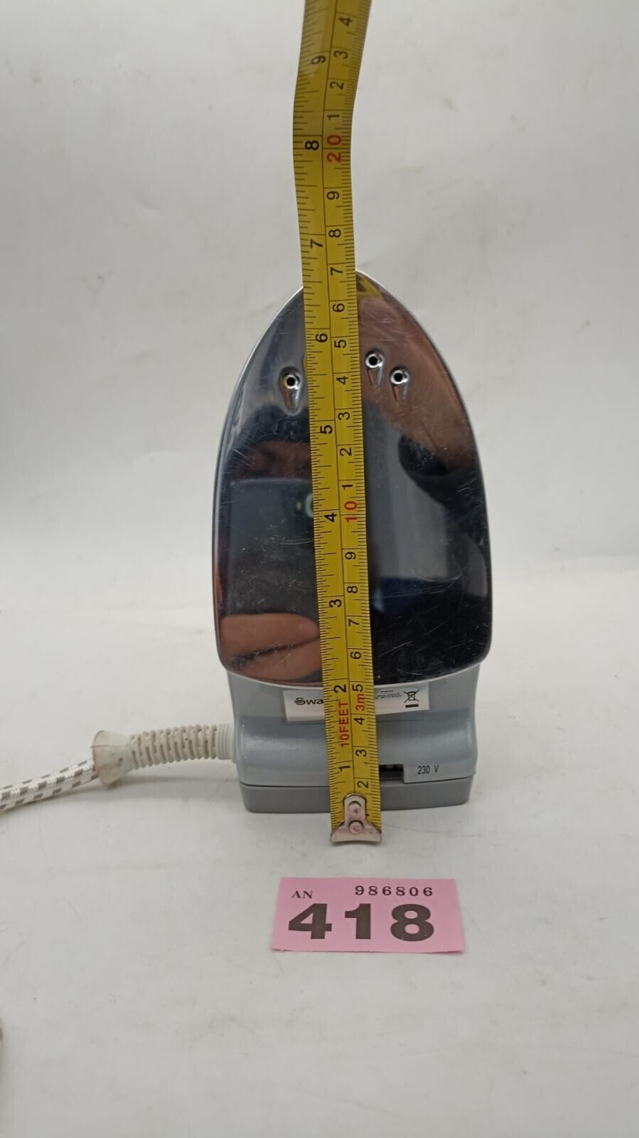 Swan Travel Iron SI3070N 900W Dual Voltage White & Purple Tested Working Used