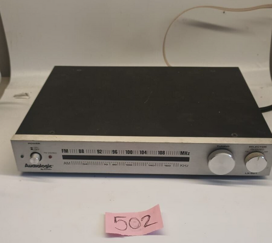 Vintage Audiologic AM/FM Stereo Tuner Silver & Black LX52T Used Tested Working