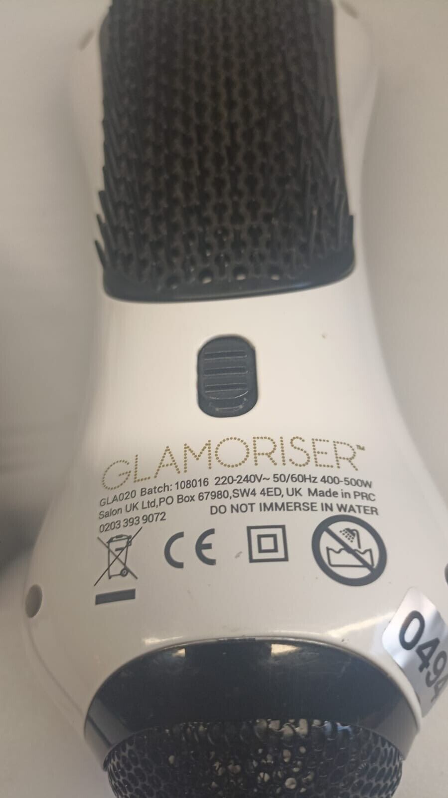 Glamoriser Detangle and Dry Brush with Dual Power Setting Used Tested Working