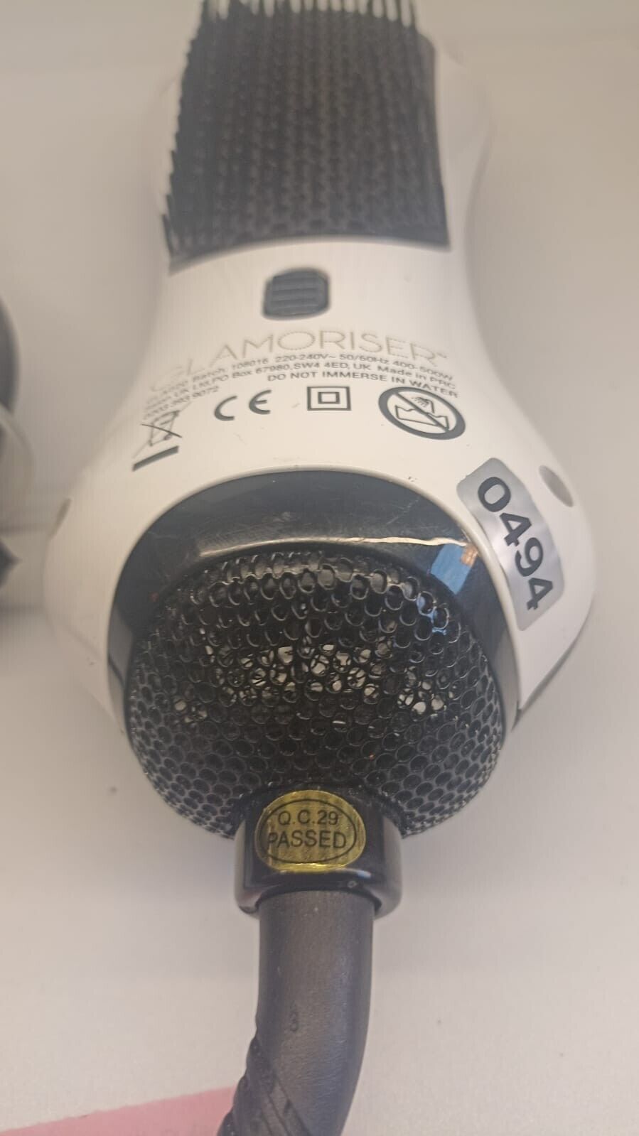 Glamoriser Detangle and Dry Brush with Dual Power Setting Used Tested Working