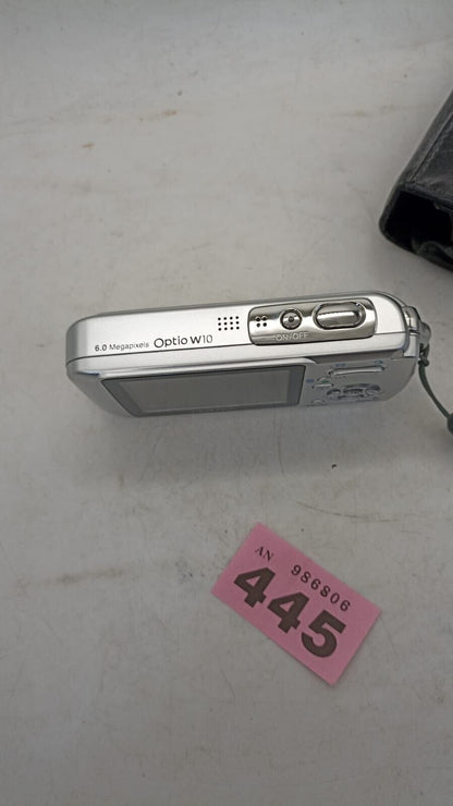 Pentax Optio W20 Waterproof Digital Camera 1 GB SD Battery Spares or Repairs