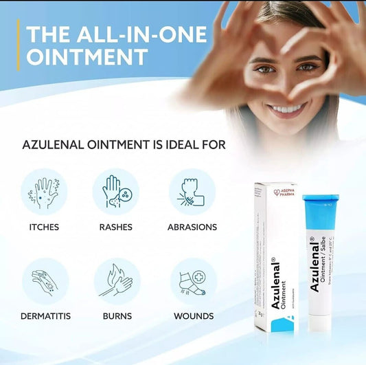 Azulenal Ointment w/ Guaiazulene Itch Relief Cream 20g for Nappy Rash Cuts Burn