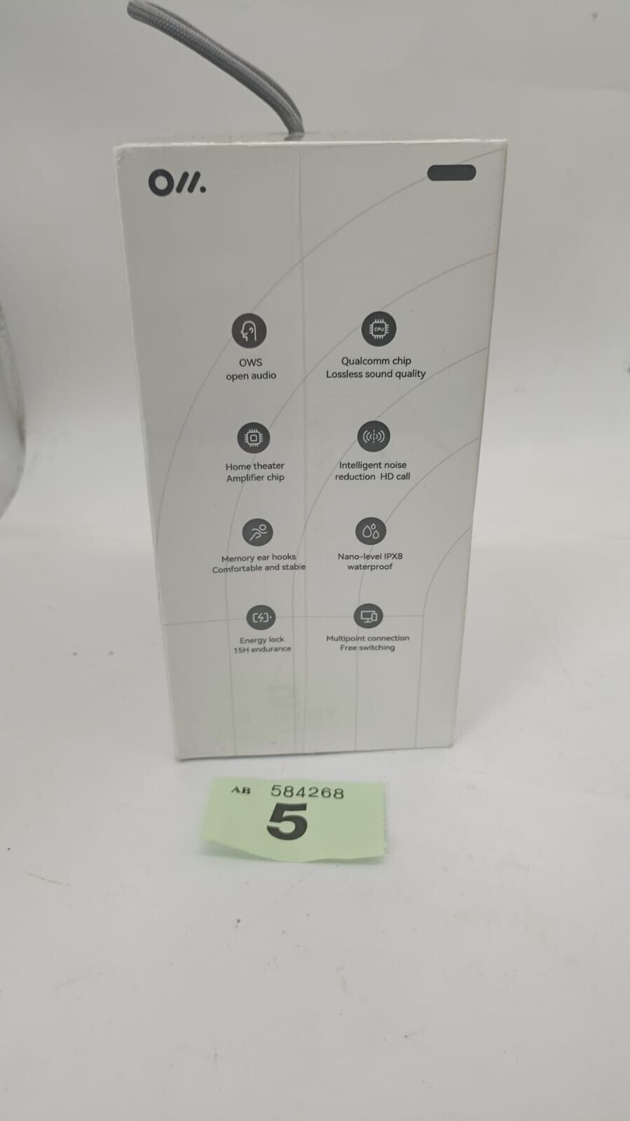 Oladance IPX8 OWS Sports Grey Open-Ear Headphone 15 Hours Stereo Bluetooth