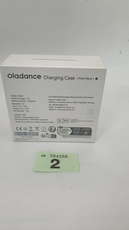 Oladance OWS 5V 2550mAh Charging Case Only No Earbuds in Black New and Sealed