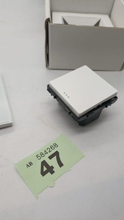 BSEED Light Switch 1 Gang 2 Way Glass Light Switches,Screwless 10A Rocker white