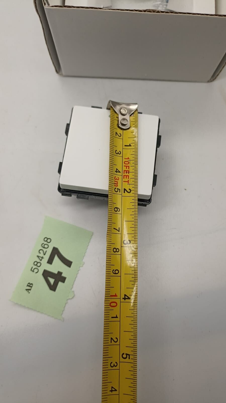 BSEED Light Switch 1 Gang 2 Way Glass Light Switches,Screwless 10A Rocker white