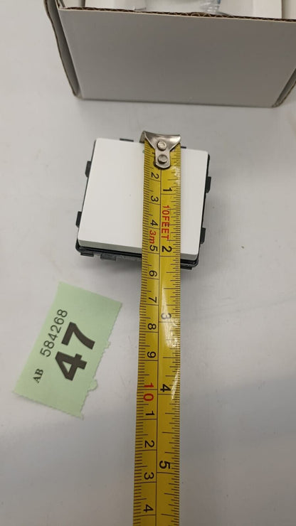 BSEED Light Switch 1 Gang 2 Way Glass Light Switches,Screwless 10A Rocker white