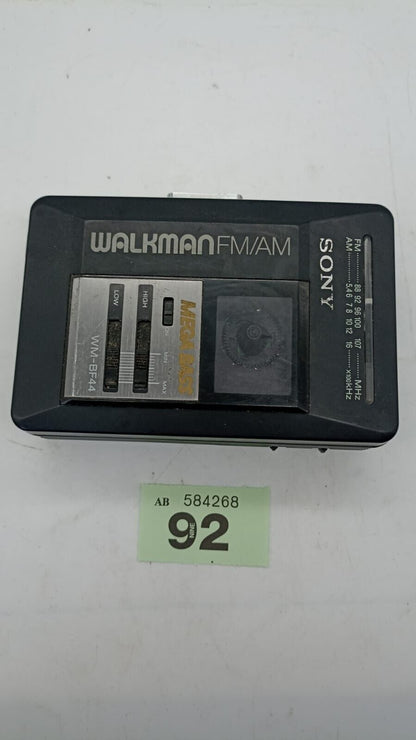 Vintage Sony Walkman WM-BF44 Portable Tape Cassette Player Radio FM/AM Tested