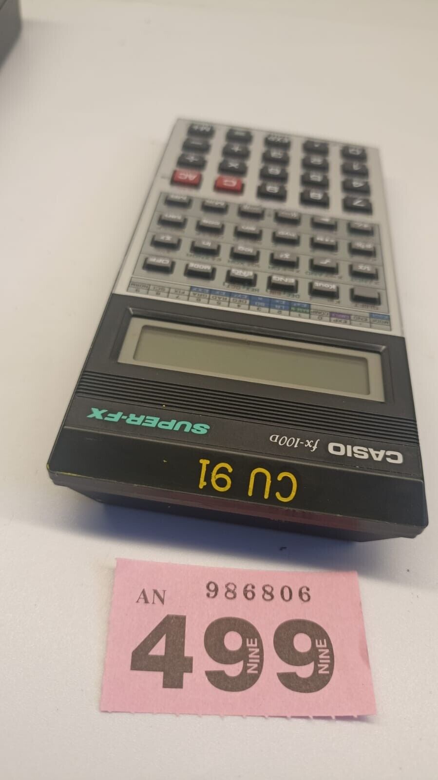 Vintage Casio fx-100D Super FX Scientific Calculator with Case Spares or Repairs