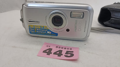Pentax Optio W20 Waterproof Digital Camera 1 GB SD Battery Spares or Repairs