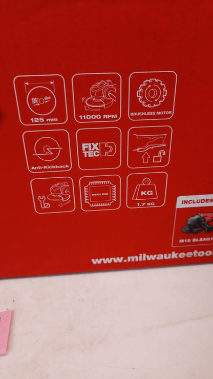Milwaukee M18 BLSAG115XPD 18v Brushless 125mm Angle Grinder. New and Sealed