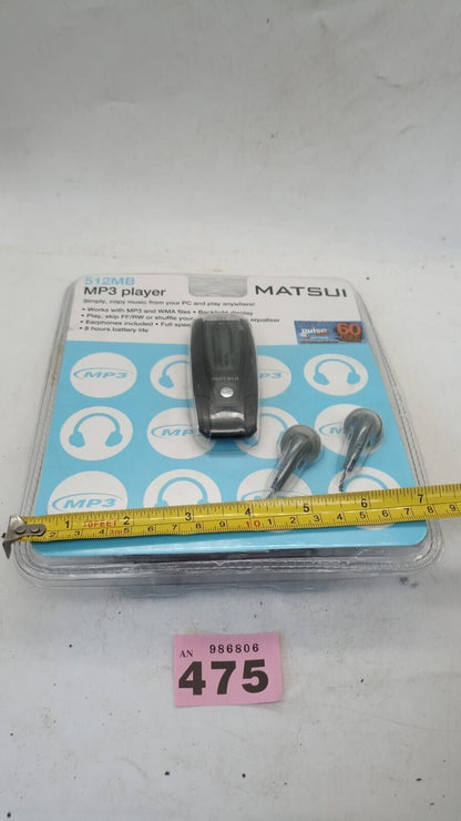 Sealed Matsui 512mb MP3 Player Music Portable USB Black