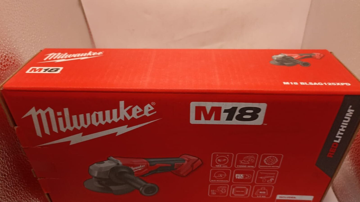 Milwaukee M18 BLSAG115XPD 18v Brushless 125mm Angle Grinder. New and Sealed