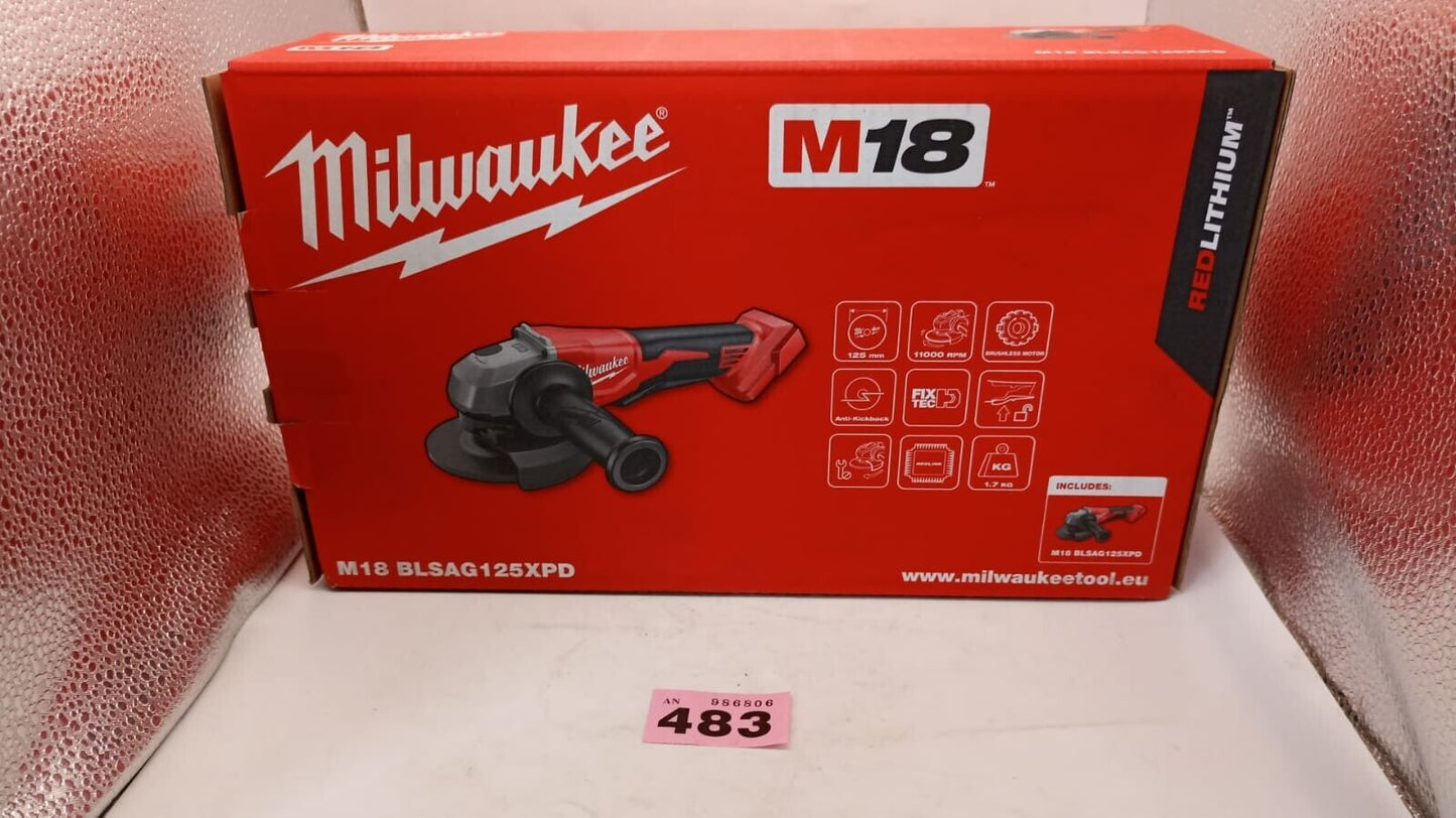 Milwaukee M18 BLSAG115XPD 18v Brushless 125mm Angle Grinder. New and Sealed