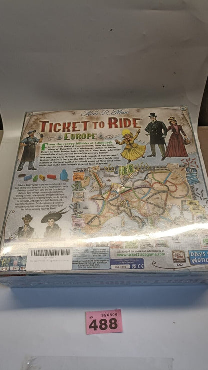 Days of Wonder - Ticket to Ride Europe Board Game Alan R Moon New & Sealed